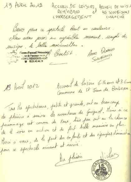 Livre d'or page 28