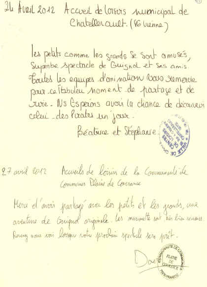 Livre d'or page 29