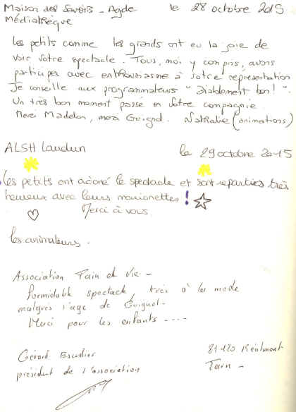 Livre d'or page 72